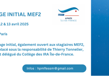 Stage initial MEF2 2025 - Ile de France